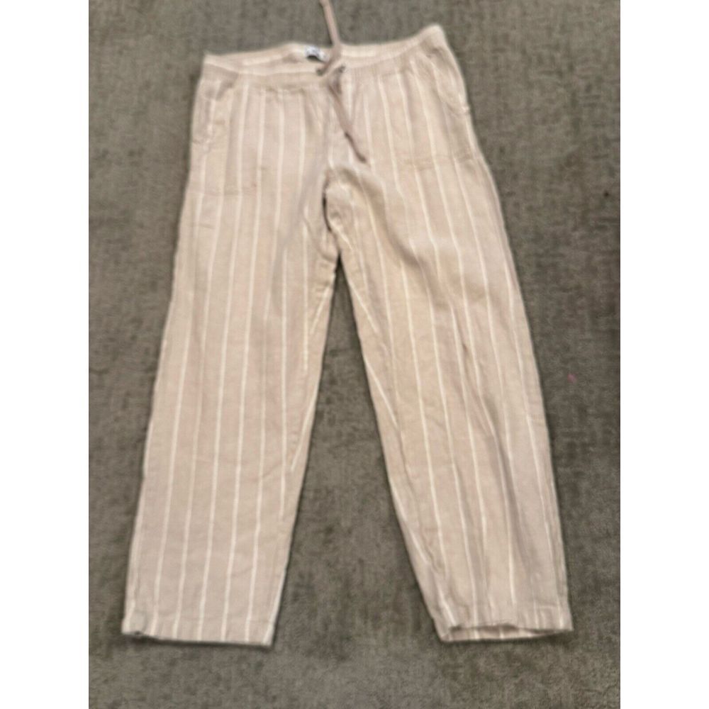 Dastash Beige Striped Capris